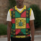 Ghana Christmas Knitted V-Neck Vest Patchwork Style