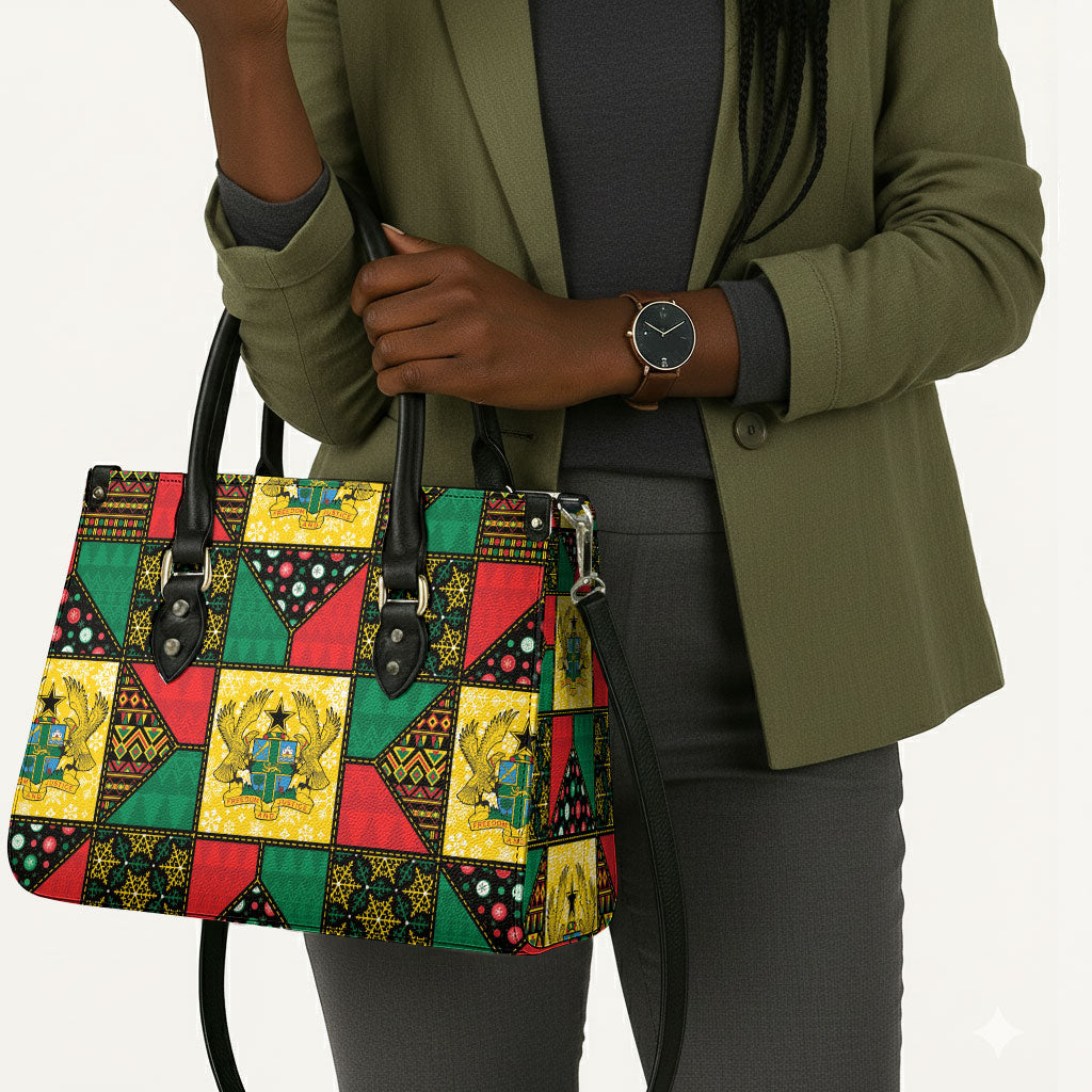Ghana Christmas Leather Bag Patchwork Style