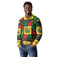 Ghana Christmas Long Sleeve Polo Shirt Patchwork Style