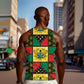 Ghana Christmas Men Tank Top Patchwork Style