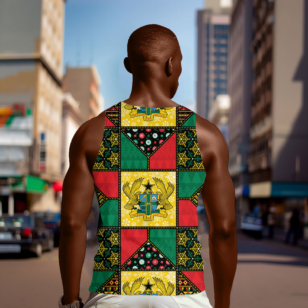 Ghana Christmas Men Tank Top Patchwork Style