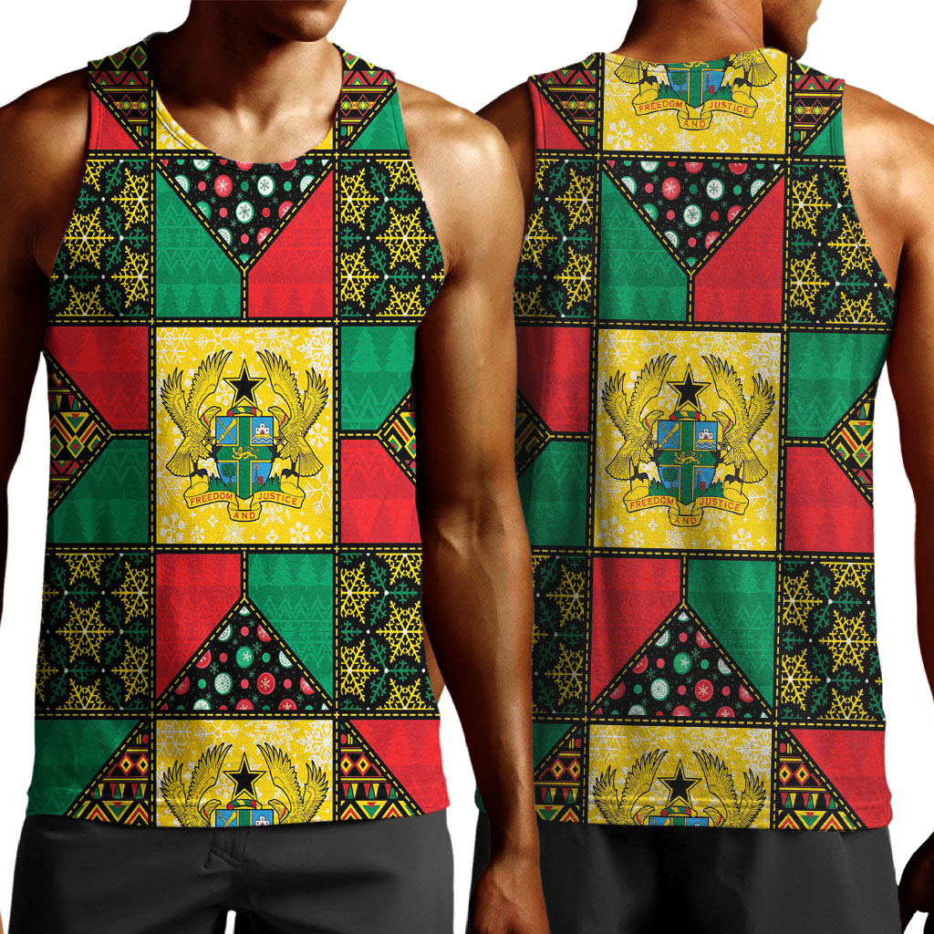 Ghana Christmas Men Tank Top Patchwork Style