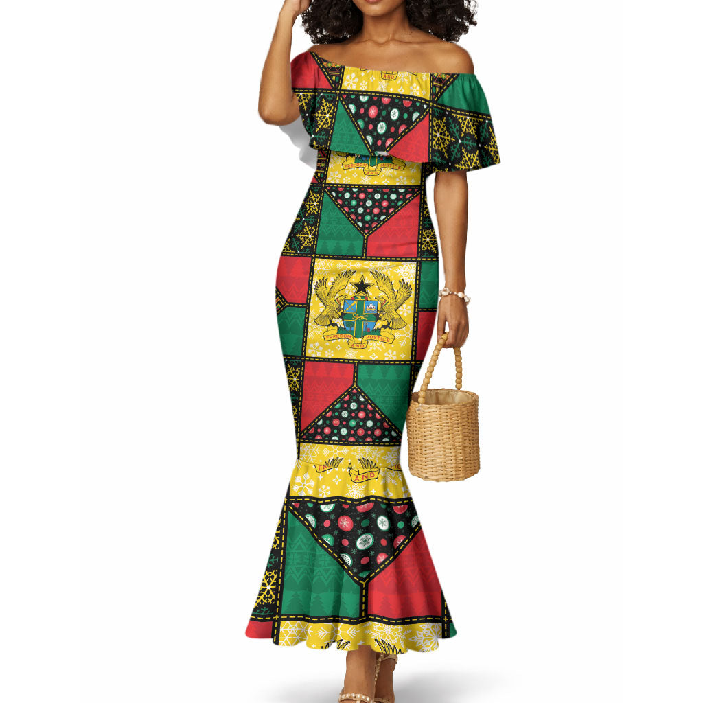 Ghana Christmas Mermaid Dress Patchwork Style
