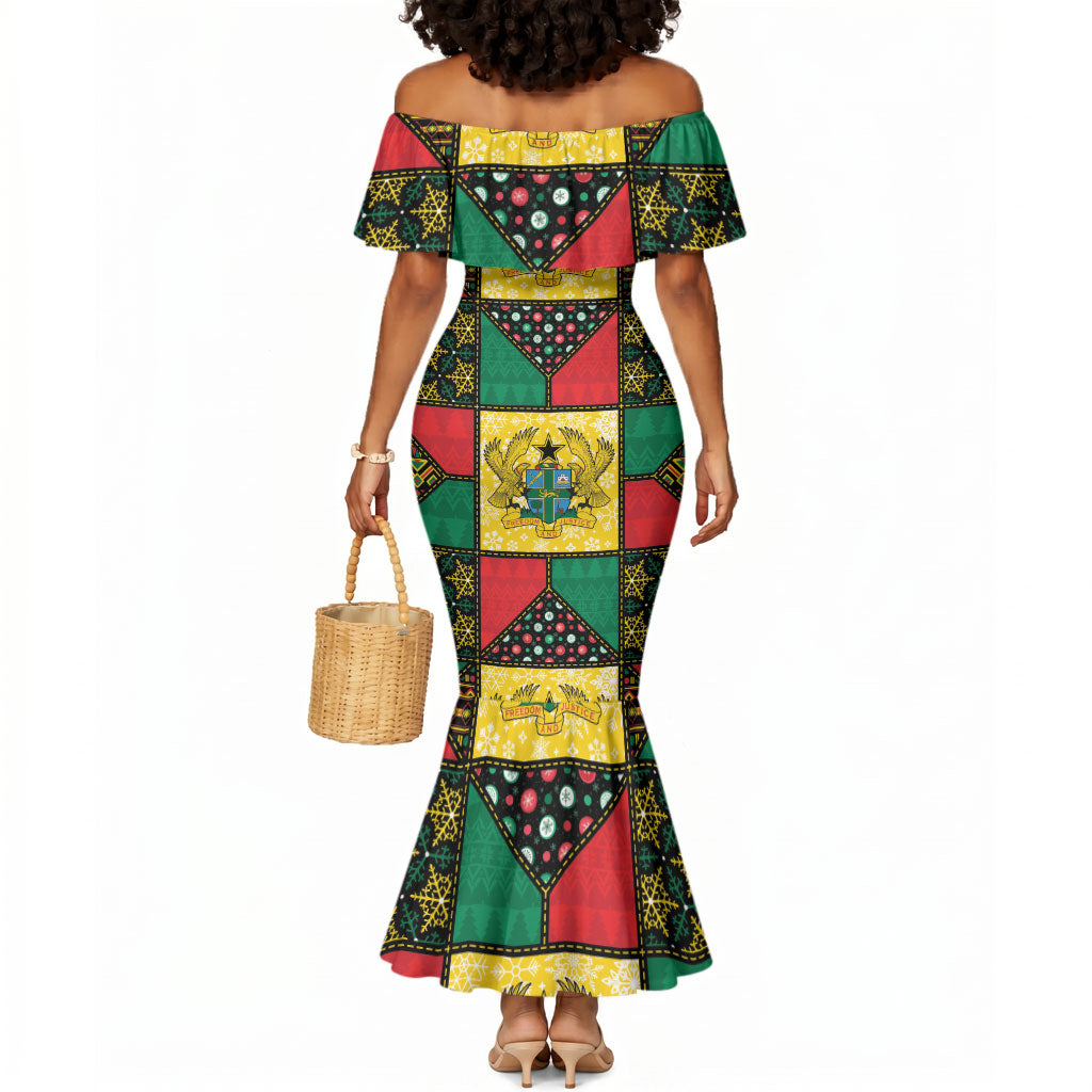 Ghana Christmas Mermaid Dress Patchwork Style