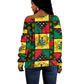 Ghana Christmas Off Shoulder Sweater Patchwork Style