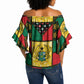 Ghana Christmas Off Shoulder Wrap Waist Top Patchwork Style