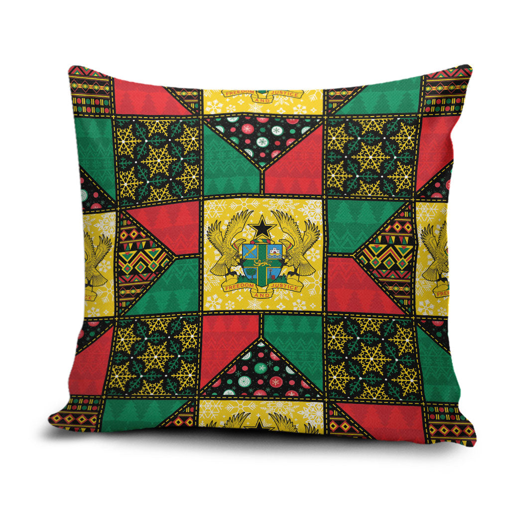 Ghana Christmas Pillow Cover Patchwork Style