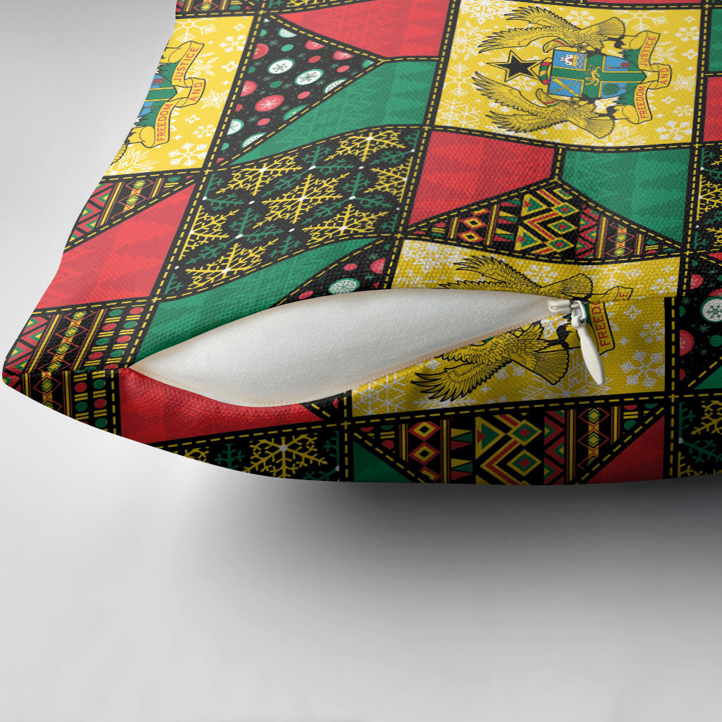 Ghana Christmas Pillow Cover Patchwork Style
