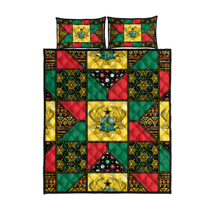 Ghana Christmas Quilt Bed Set Patchwork Style