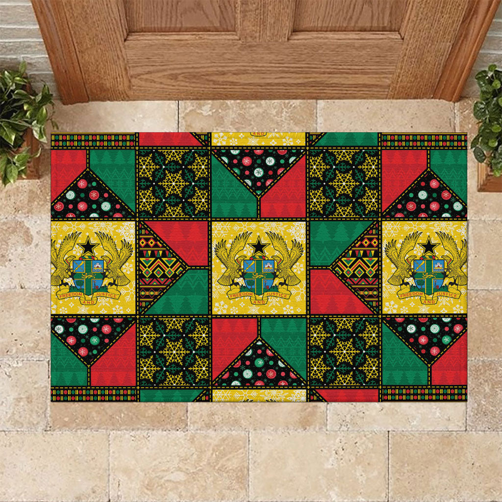 Ghana Christmas Rubber Doormat Patchwork Style