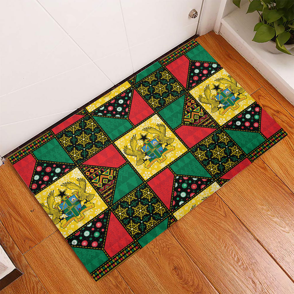 Ghana Christmas Rubber Doormat Patchwork Style