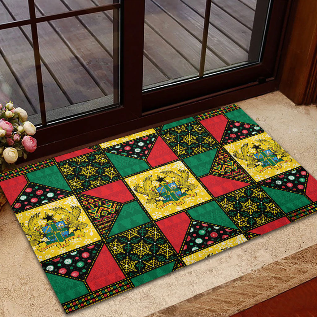 Ghana Christmas Rubber Doormat Patchwork Style