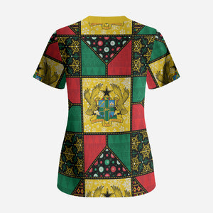 Ghana Christmas Scrub Top Patchwork Style