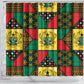 Ghana Christmas Shower Curtain Patchwork Style