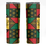 Ghana Christmas Skinny Tumbler Patchwork Style