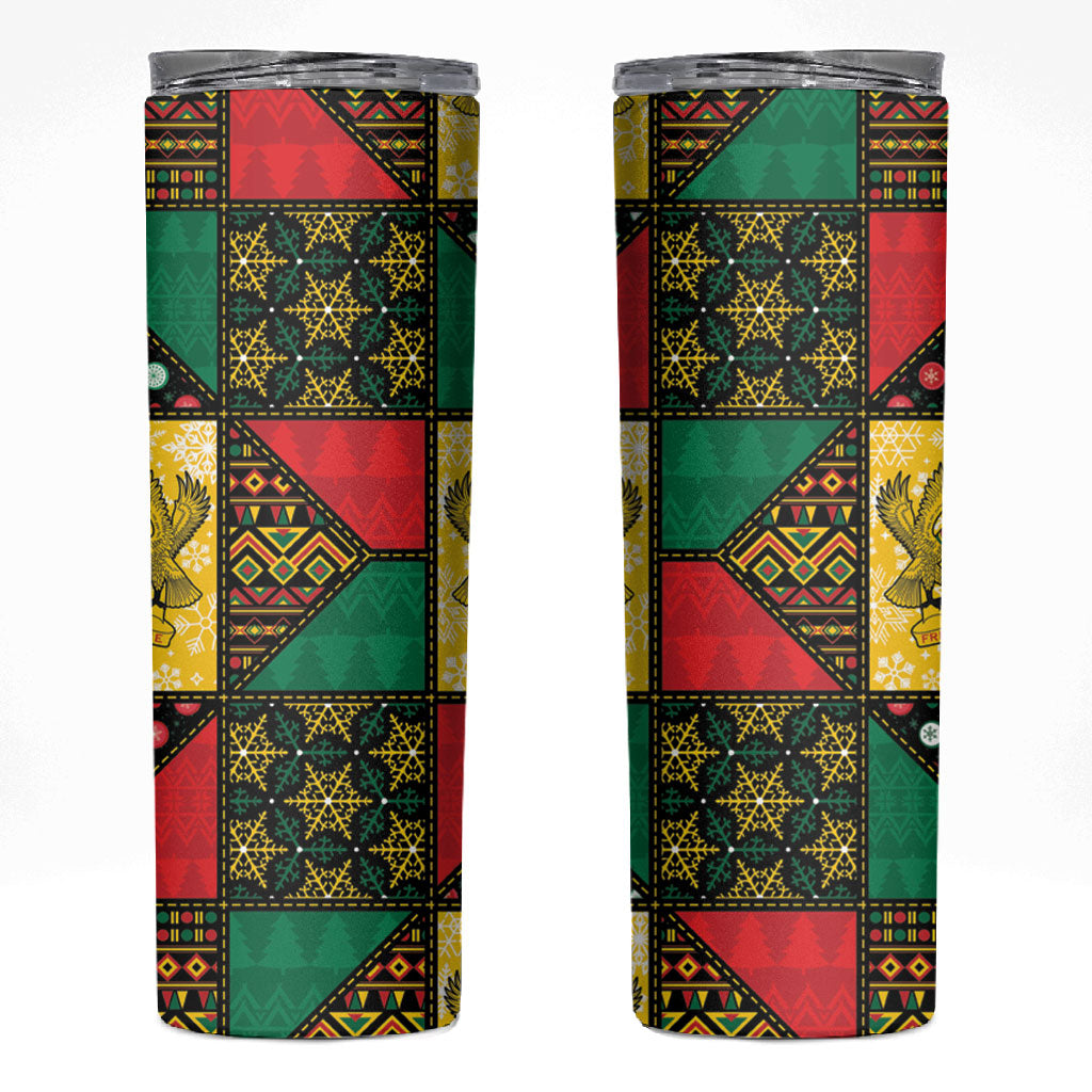 Ghana Christmas Skinny Tumbler Patchwork Style