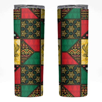 Ghana Christmas Skinny Tumbler Patchwork Style
