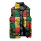 Ghana Christmas Sleeveless Puffer Jacket Patchwork Style