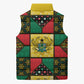 Ghana Christmas Sleeveless Puffer Jacket Patchwork Style