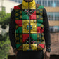 Ghana Christmas Sleeveless Puffer Jacket Patchwork Style