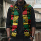 Ghana Christmas Sleeveless Puffer Jacket Patchwork Style