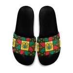 Ghana Christmas Slide Sandals Patchwork Style