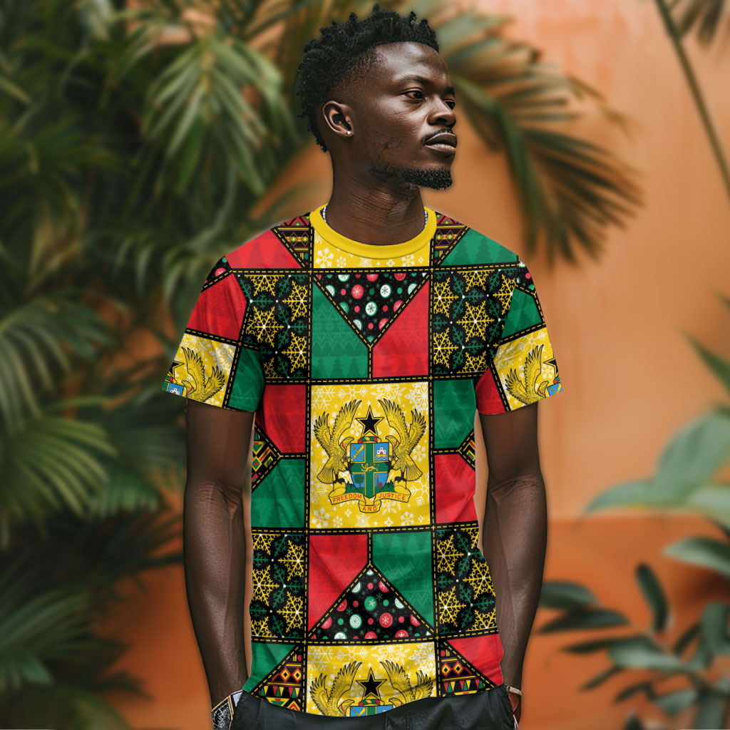 Ghana Christmas T shirt Patchwork Style