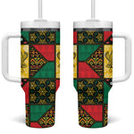 Ghana Christmas Tumbler With Handle Patchwork Style