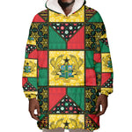 Ghana Christmas Wearable Blanket Hoodie Patchwork Style