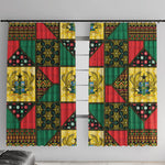 Ghana Christmas Window Curtain Patchwork Style