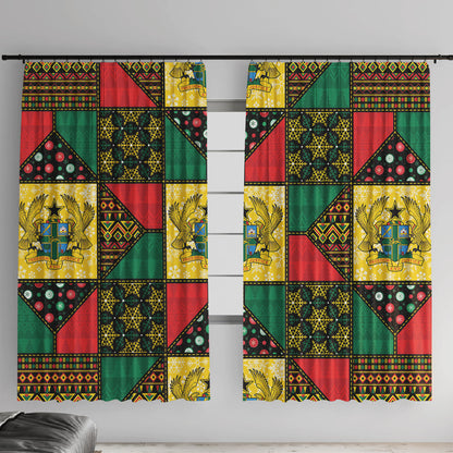 Ghana Christmas Window Curtain Patchwork Style