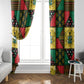 Ghana Christmas Window Curtain Patchwork Style