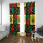 Ghana Christmas Window Curtain Patchwork Style