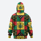 Ghana Christmas Zip Hoodie Patchwork Style