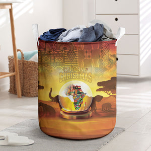 African Flags Map Christmas Laundry Basket Afro Heritage