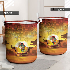 African Flags Map Christmas Laundry Basket Afro Heritage