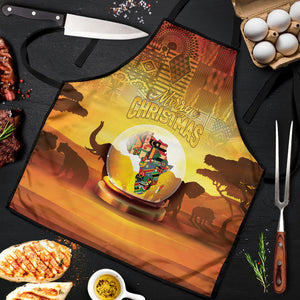 African Flags Map Christmas Apron Afro Heritage