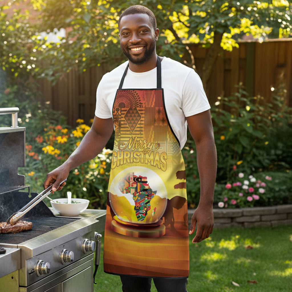 African Flags Map Christmas Apron Afro Heritage