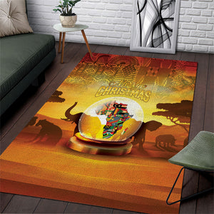 African Flags Map Christmas Area Rug Afro Heritage