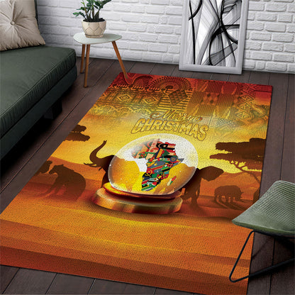 African Flags Map Christmas Area Rug Afro Heritage
