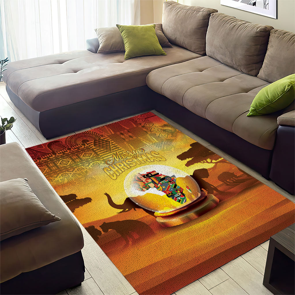African Flags Map Christmas Area Rug Afro Heritage