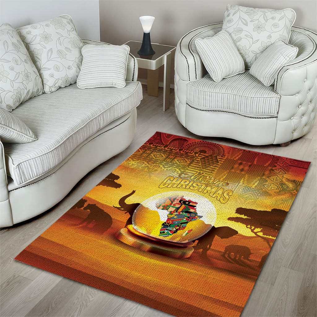 African Flags Map Christmas Area Rug Afro Heritage