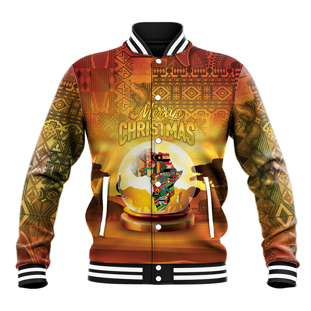 African Flags Map Christmas Baseball Jacket Afro Heritage