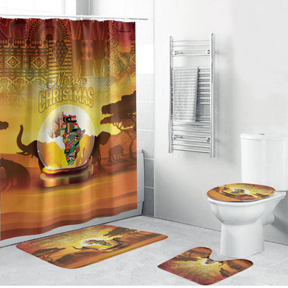 African Flags Map Christmas Bathroom Set Afro Heritage