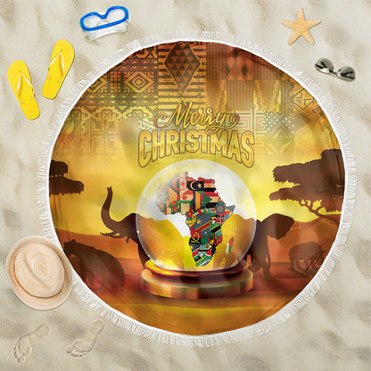 African Flags Map Christmas Beach Blanket Afro Heritage