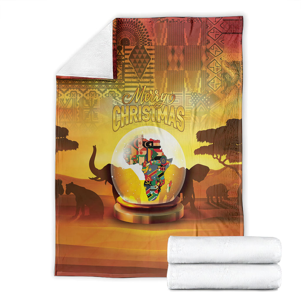African Flags Map Christmas Blanket Afro Heritage