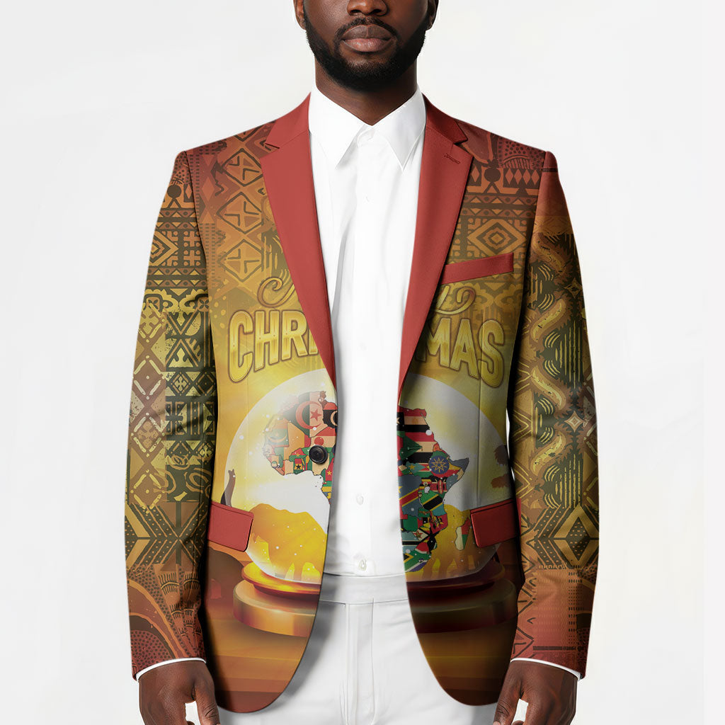 African Flags Map Christmas Blazer Afro Heritage