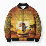 African Flags Map Christmas Bomber Puffer Jacket Afro Heritage