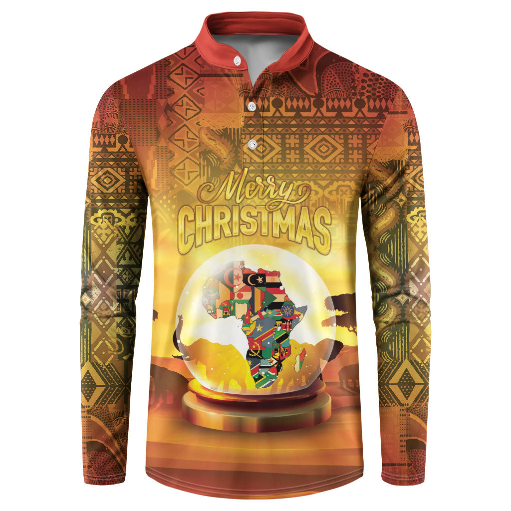 African Flags Map Christmas Button Sweatshirt Afro Heritage