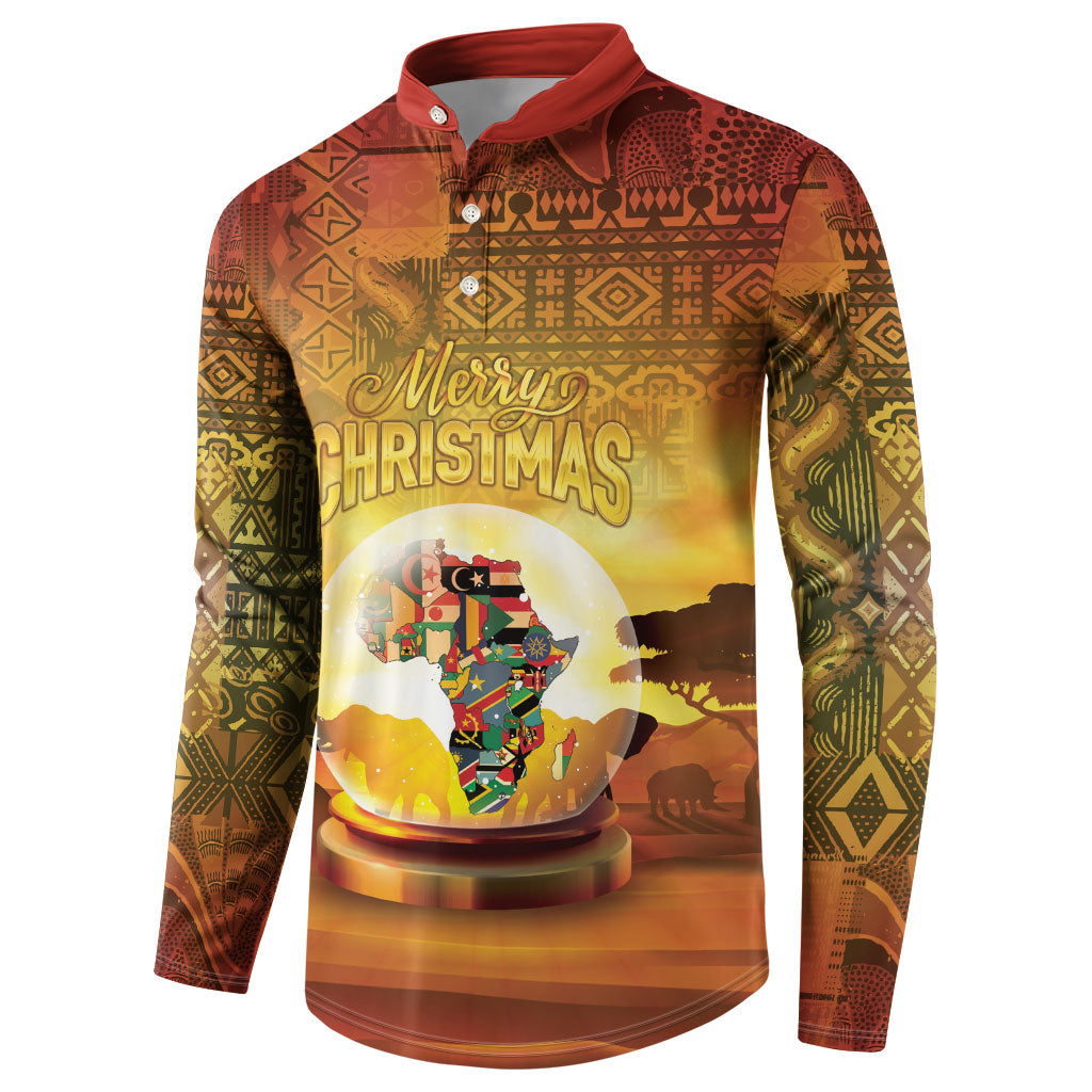 African Flags Map Christmas Button Sweatshirt Afro Heritage